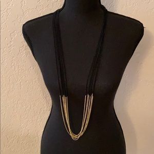 NWOT Black and gold chain necklace